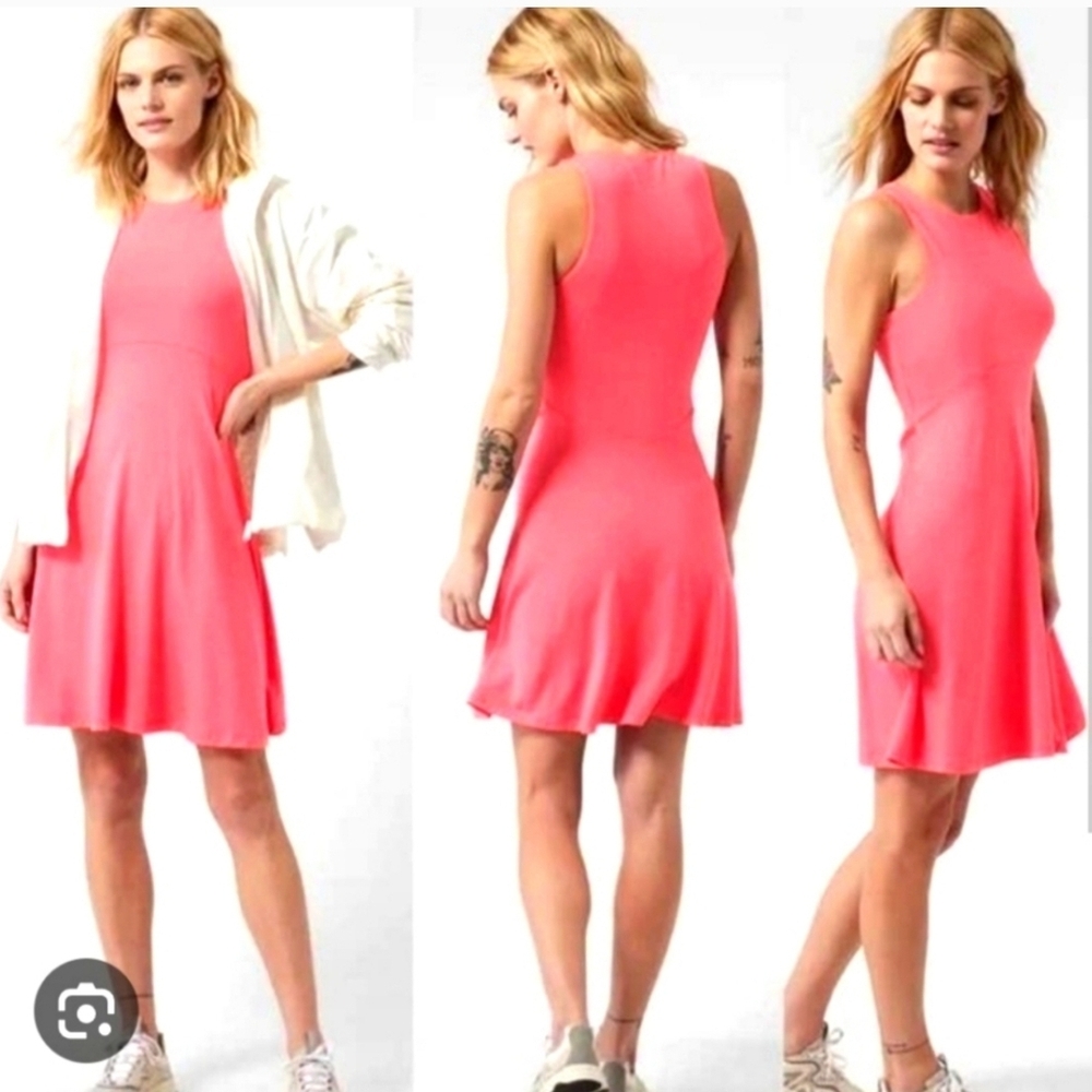 Athleta Santorini Thera Dress - Coral Petal Sz Large Tall